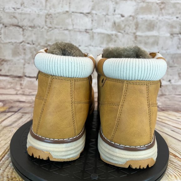 Mishansha Women's Brown High Top Warm Lined Winter Ankle Boots Size 40 (US 9.5) - Picture 3 of 9